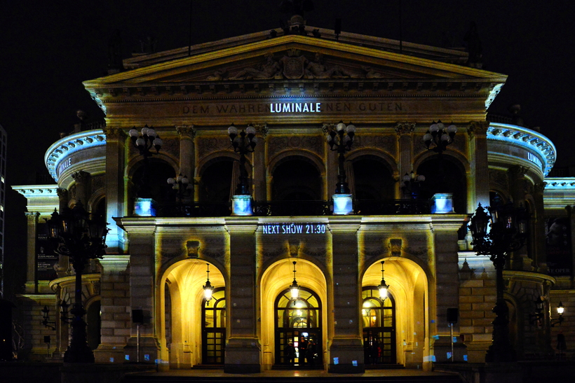 Alte Oper in Frankfurt am Main Luminale-Premiere für die Alte Oper 2018