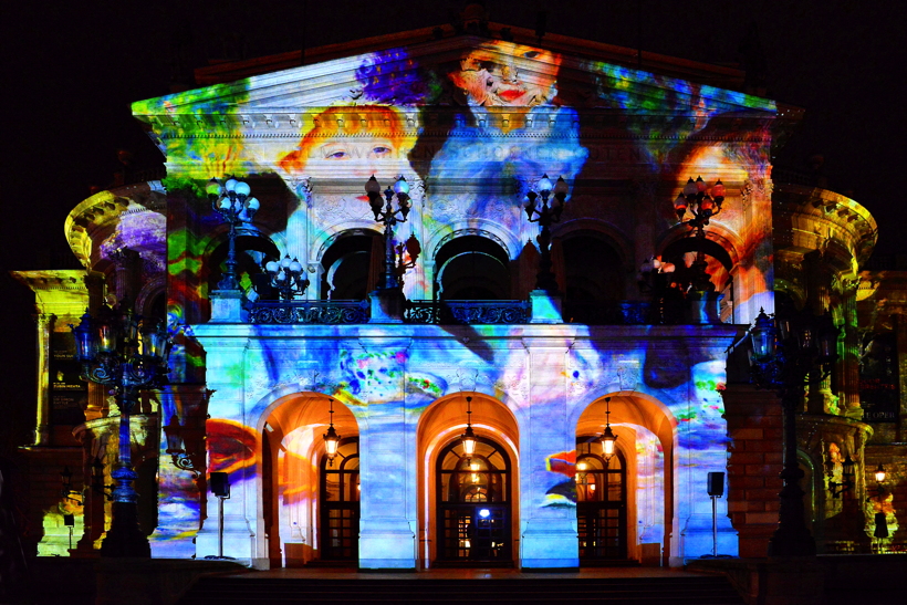 Alte Oper in Frankfurt am Main Luminale-Premiere für die Alte Oper