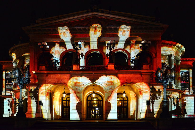 Alte Oper in Frankfurt am Main Luminale-Premiere für die Alte Oper 2018