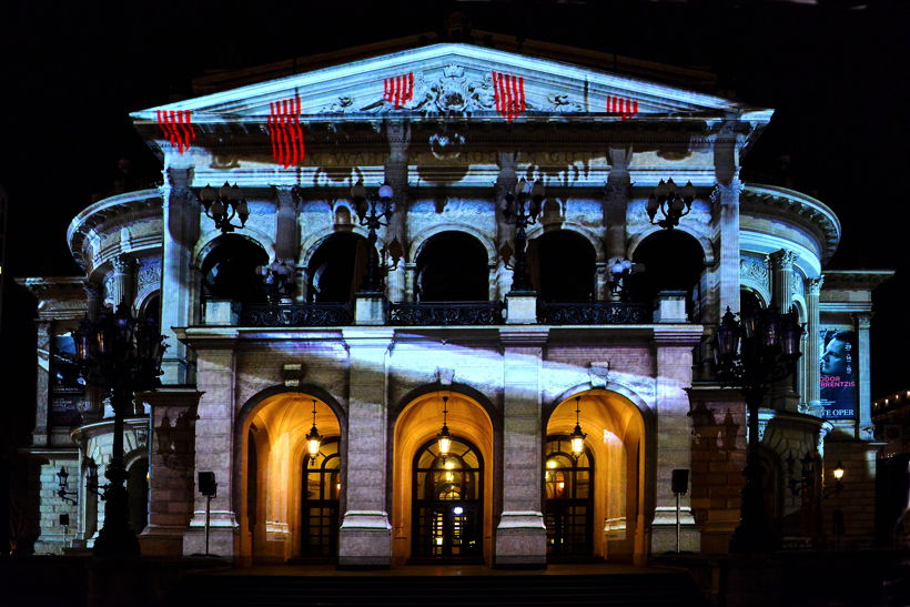 Alte Oper in Frankfurt am Main Luminale-Premiere für die Alte Oper 2018