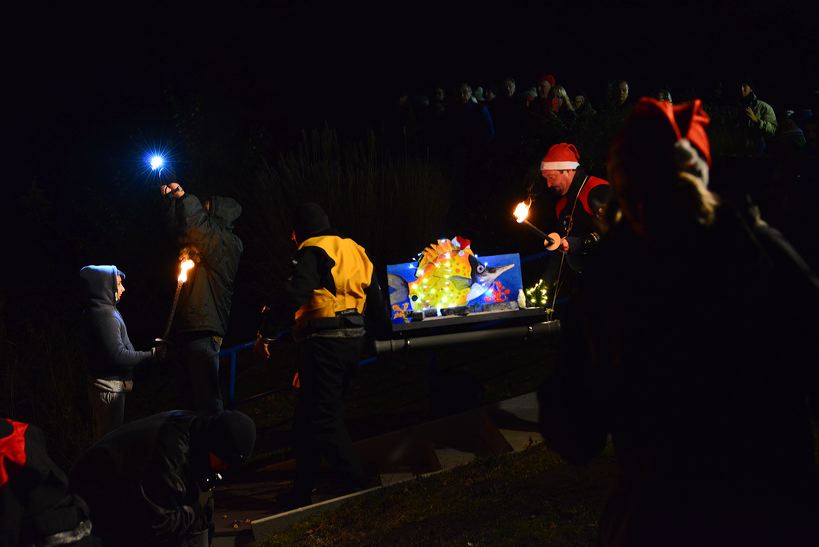 Fackelschwimmen Badesee Walldorf 2016 Interessengemeinschaft Rettungsdienst Badesee