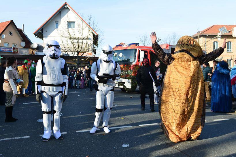  Fastnacht 2016 Mörfelden-Walldorf feiert mit einem Faschingsumzug im Stadtteil Mörfelden Helau