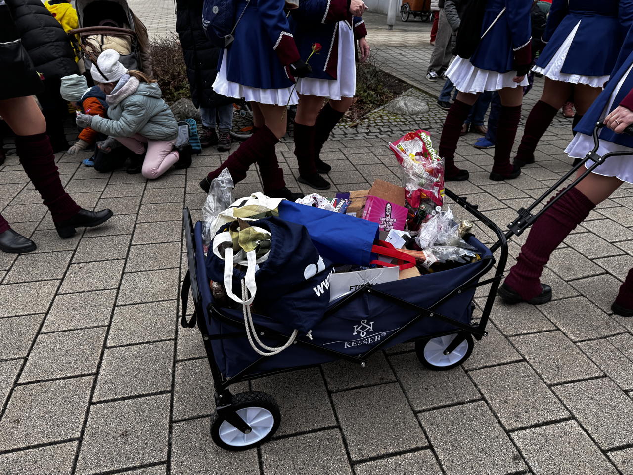 Helau Walldorfer Fastnachtsumzug närischer Lindwurm kleine und große Narren am Rathaus im Stadtteil Walldorf 2026