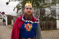 Helau Walldorfer Fastnachtsumzug närischer Lindwurm kleine und große Narren am Rathaus im Stadtteil Walldorf 2026