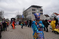 Helau Walldorfer Fastnachtsumzug närischer Lindwurm kleine und große Narren am Rathaus im Stadtteil Walldorf 2026   Fotofrafien © Heinz Brennecke
