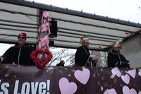 Helau Walldorfer Fastnachtsumzug närischer Lindwurm kleine und große Narren am Rathaus im Stadtteil Walldorf 2026