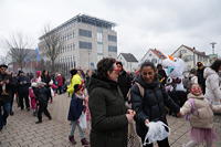 Helau Walldorfer Fastnachtsumzug närischer Lindwurm kleine und große Narren am Rathaus im Stadtteil Walldorf 2026