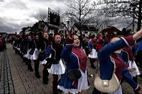 Helau Walldorfer Fastnachtsumzug närischer Lindwurm kleine und große Narren am Rathaus im Stadtteil Walldorf 2026