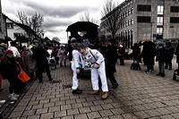 Helau Walldorfer Fastnachtsumzug närischer Lindwurm kleine und große Narren am Rathaus im Stadtteil Walldorf 2026