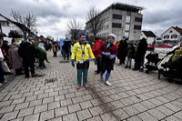 Helau Walldorfer Fastnachtsumzug närischer Lindwurm kleine und große Narren am Rathaus im Stadtteil Walldorf 2026