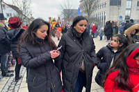 Helau Walldorfer Fastnachtsumzug närischer Lindwurm kleine und große Narren am Rathaus im Stadtteil Walldorf 2026