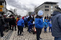 Helau Walldorfer Fastnachtsumzug närischer Lindwurm kleine und große Narren am Rathaus im Stadtteil Walldorf 2026