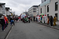 Helau Walldorfer Fastnachtsumzug närischer Lindwurm kleine und große Narren am Rathaus im Stadtteil Walldorf 2026