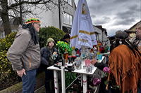 Helau Walldorfer Fastnachtsumzug närischer Lindwurm kleine und große Narren am Rathaus im Stadtteil Walldorf 2026