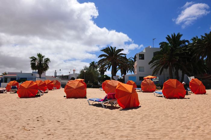 Fuerteventura 150 km Strandlandschaft Naturpark Corralejo das grösste Dünengebiet der Kanaren