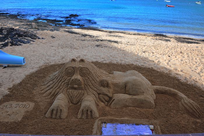 Fuerteventura 150 km Strandlandschaft Naturpark Corralejo das grösste Dünengebiet der Kanaren