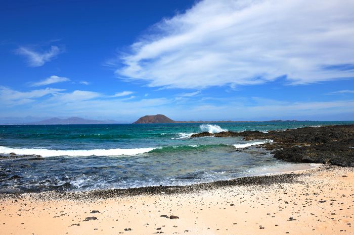 Fuerteventura 150 km Strandlandschaft Naturpark Corralejo das grösste Dünengebiet der Kanaren