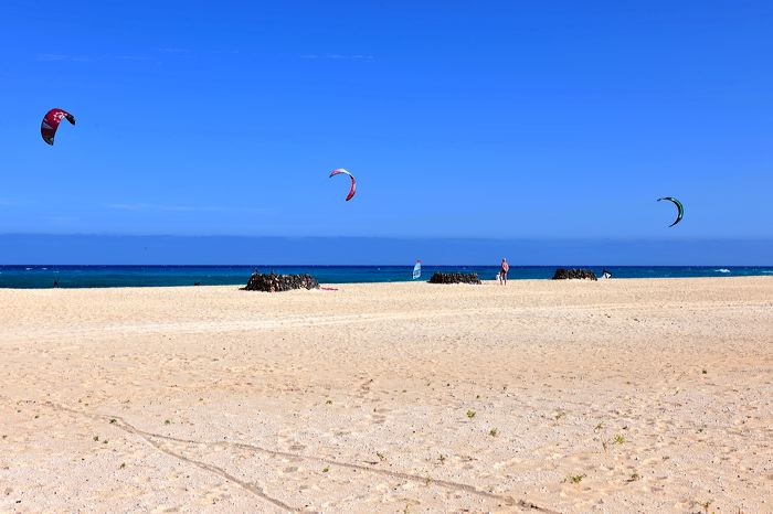 Fuerteventura 150 km Strandlandschaft Naturpark Corralejo das grösste Dünengebiet der Kanaren