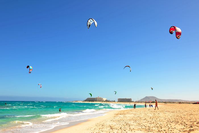 Fuerteventura 150 km Strandlandschaft Naturpark Corralejo das grösste Dünengebiet der Kanaren