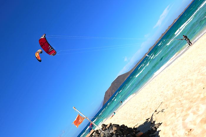 Fuerteventura 150 km Strandlandschaft Naturpark Corralejo das grösste Dünengebiet der Kanaren