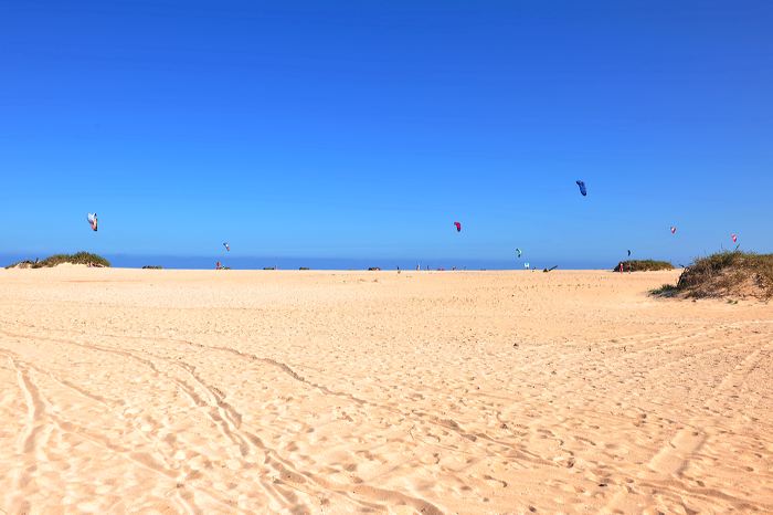 Fuerteventura 150 km Strandlandschaft Naturpark Corralejo das grösste Dünengebiet der Kanaren