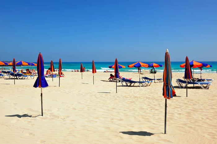 Fuerteventura 150 km Strandlandschaft Naturpark Corralejo das grösste Dünengebiet der Kanaren