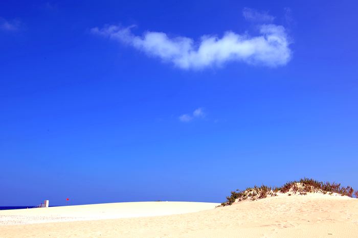 Fuerteventura 150 km Strandlandschaft Naturpark Corralejo das grösste Dünengebiet der Kanaren