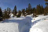 Hörnerbahn nur 7km von Oberstdorf in Bolsterlang längste Höhen-Winterwanderwege im Allgäu mit Berghaus Schwaben