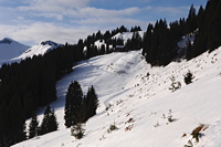 Hörnerbahn nur 7km von Oberstdorf in Bolsterlang längste Höhen-Winterwanderwege im Allgäu mit Berghaus Schwaben