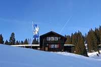 Hörnerbahn nur 7km von Oberstdorf in Bolsterlang längster Höhen-Winterwanderwege im Allgäu mit Berghaus Schwaben