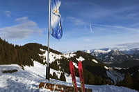 Hörnerbahn nur 7km von Oberstdorf in Bolsterlang längste Höhen-Winterwanderwege im Allgäu mit Berghaus Schwaben