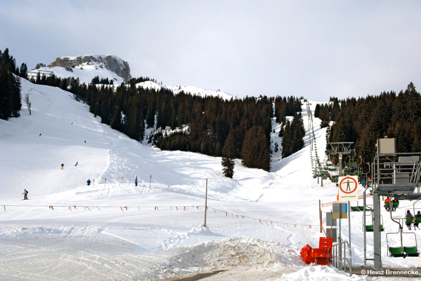 Hoher Ifen Gottesacker Plateau Skigebiet Kleinwalsertal