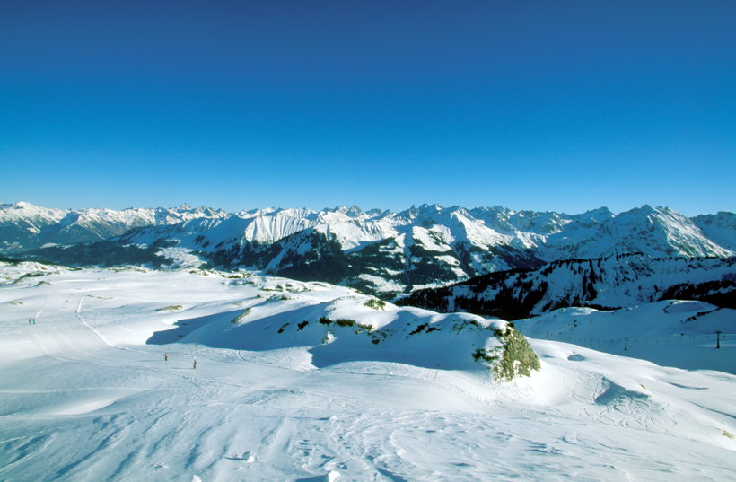 Hoher Ifen Gottesacker Plateau Skigebiet Kleinwalsertal