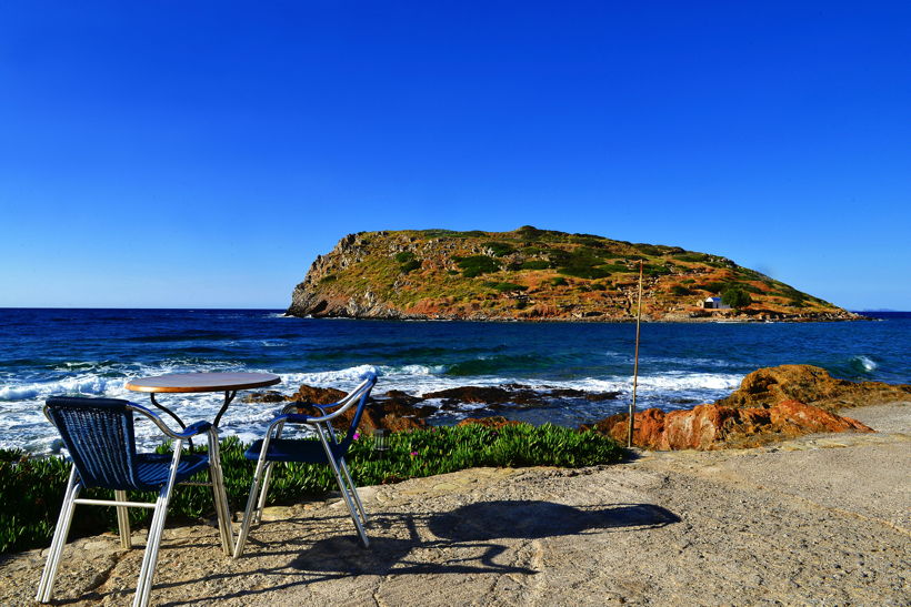 Griechenland Insel Kreta Mochlos Insel Agios Nikolaos Nordostküste Sitia Vai Palm Beach