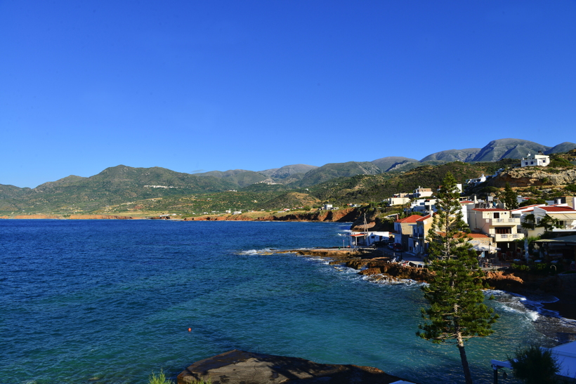 Griechenland Insel Kreta Mochlos Insel Agios Nikolaos Nordostküste Sitia Vai Palm Beach