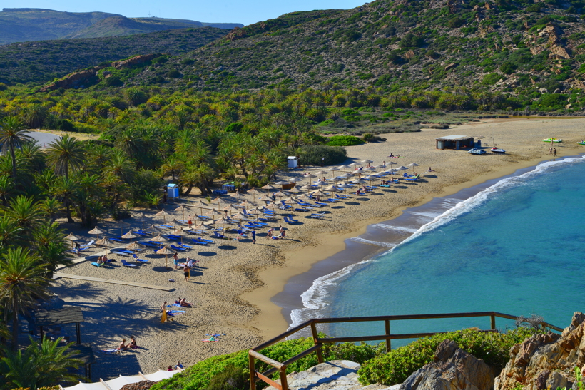 Griechenland Insel Kreta Mochlos Insel Agios Nikolaos Nordostküste Sitia Vai Palm Beach