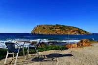 Griechenland Insel Kreta Mochlos Insel Agios Nikolaos Nordostküste Sitia Vai Palm Beach