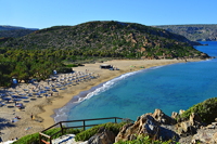 Griechenland Insel Kreta Mochlos Insel Agios Nikolaos Nordostküste Sitia Vai Palm Beach