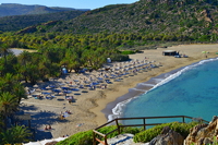 Griechenland Insel Kreta Mochlos Insel Agios Nikolaos Nordostküste Sitia Vai Palm Beach