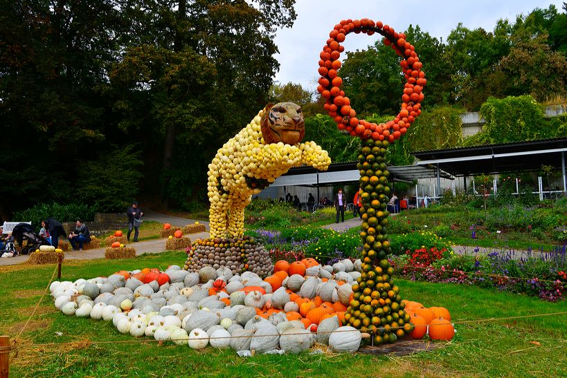 Weltgrößte Kürbisausstellung in Ludwigsburg im Blühenden Barock. Thema 2016: Manege frei im Kürbis-Zirkus!