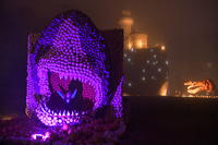 Weltgrößte Kürbisausstellung in Ludwigsburg im Blühenden Barock. Thema 2021 Unterwasser.das Kürbisspektakel mit imposanten Figuren und leuchtende Traumpfade.