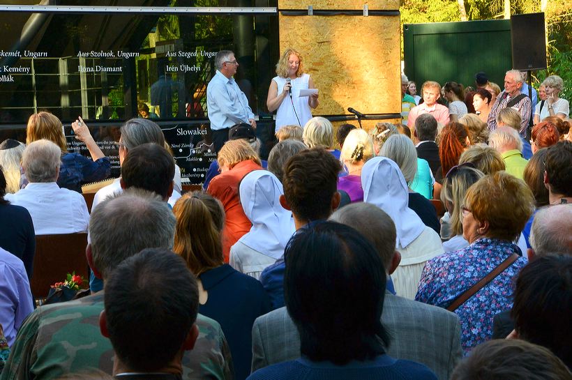 KZ-Außenlager Walldorf Gedenkstätte Einweihung  am 25.September 2016. Mit Lehrpfad um das KZ-Außenlager Geschichte des Holocaust begreifen.