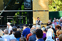 KZ-Außenlager Walldorf Gedenkstätte Einweihung  am 25.September 2016. Mit Lehrpfad um das KZ-Außenlager Geschichte des Holocaust begreifen.