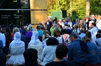 KZ-Außenlager Walldorf Gedenkstätte Einweihung  am 25.September 2016. Mit Lehrpfad um das KZ-Außenlager Geschichte des Holocaust begreifen.