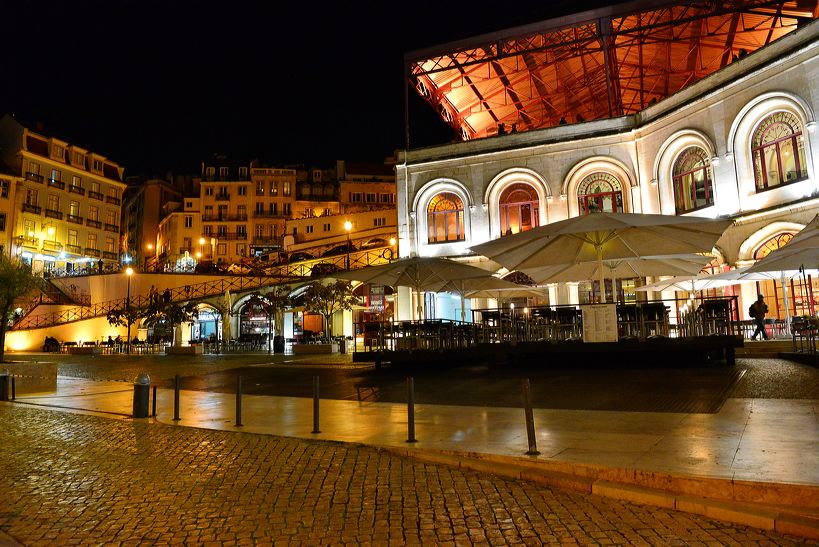 Lissabon, Lisboa Stadtteil Baixa Chiado und Bairro Alto, der Platz Rossio, Elevador de Santa Justa und die Tram Line 28.