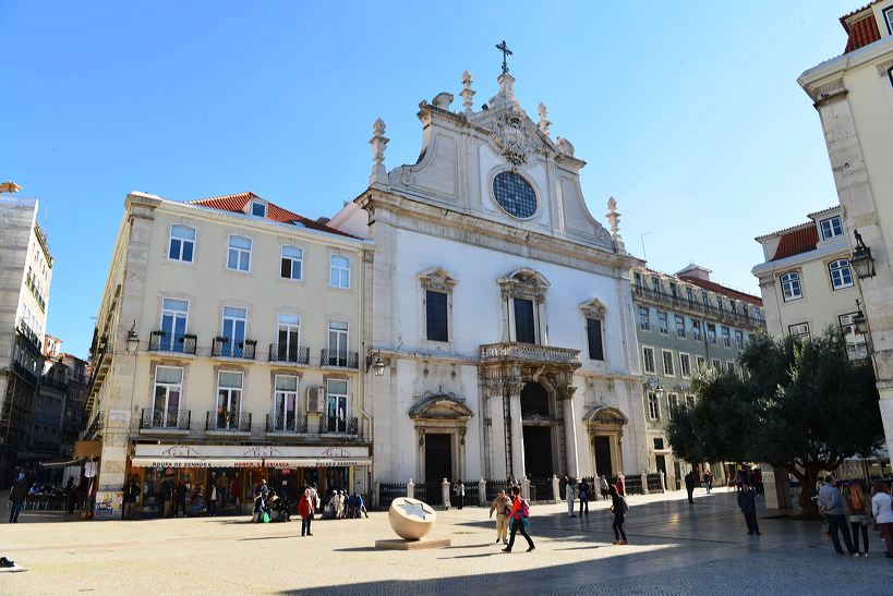 Lissabon, Lisboa Stadtteil Baixa Chiado und Bairro Alto, der Platz Rossio, Elevador de Santa Justa und die Tram Line 28.