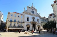 Lissabon, Lisboa Stadtteil Baixa Chiado und Bairro Alto, der Platz Rossio, Elevador de Santa Justa und die Tram Line 28.