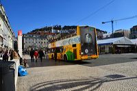 Lissabon, Lisboa Stadtteil Baixa Chiado und Bairro Alto, der Platz Rossio, Elevador de Santa Justa und die Tram Line 28.