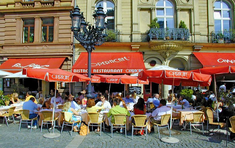 Operncafe Frankfurt 35 Jahre seit 1980 Bistro Cafe im Wandel der Zeit