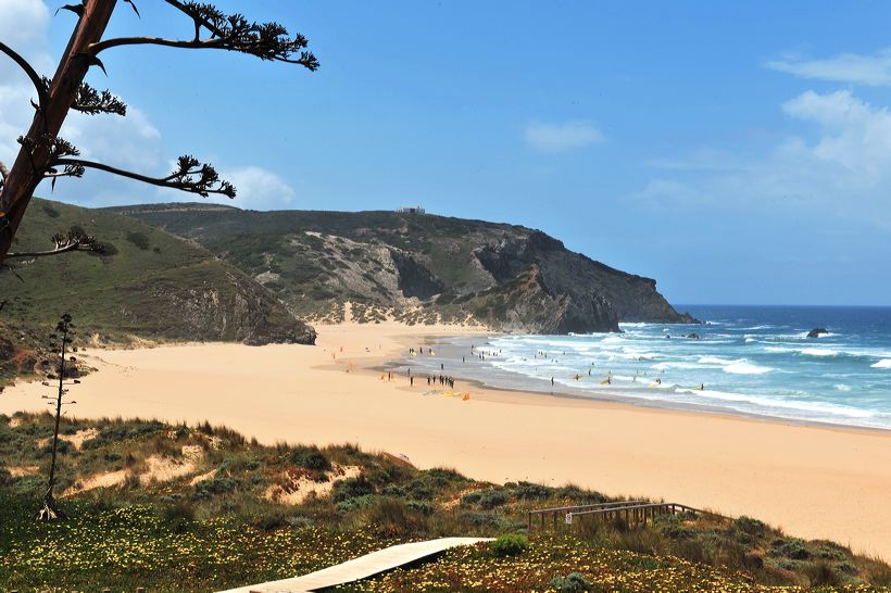 Carrapateira Praia do Amado Algarve, Surfer Paradies Surf-WM 2008 Surfcamp Portugal